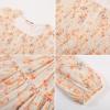 imageGRACE KARIN Girls Fall Long Sleeve Floral Square Neck Smock Tiered Casual Holiday Teen Dress Size 514Cream Orange Floral