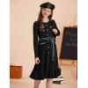 imageGRACE KARIN Girls Fall Sweater Dress Tween Long Sleeve Fashion Button Front Fancy Ruffle Winter Casual Dresses Size 614Black