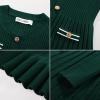 imageGRACE KARIN Girls Fall Sweater Dress Tween Long Sleeve Fashion Button Front Fancy Ruffle Winter Casual Dresses Size 614Green