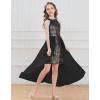 imageGRACE KARIN Girls Halter Neck Sequin Dress 614Y Kids Fancy Formal Party Christmas Sparkly Pageant Birthday DressesBlack Fantasy Color
