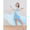 imageGRACE KARIN Girls Halter Neck Sequin Dress 614Y Kids Fancy Formal Party Christmas Sparkly Pageant Birthday DressesBlue