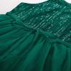 imageGRACE KARIN Girls Halter Neck Sequin Dress 614Y Kids Fancy Formal Party Christmas Sparkly Pageant Birthday DressesDark Green