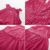 imageGRACE KARIN Girls Halter Neck Sequin Dress 614Y Kids Fancy Formal Party Christmas Sparkly Pageant Birthday DressesHot Pink