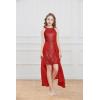 imageGRACE KARIN Girls Halter Neck Sequin Dress 614Y Kids Fancy Formal Party Christmas Sparkly Pageant Birthday DressesRed