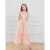 imageGRACE KARIN Girls Halter Neck Sequin Dress 614Y Kids Fancy Formal Party Christmas Sparkly Pageant Birthday DressesRose Gold