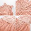 imageGRACE KARIN Girls Halter Neck Sequin Dress 614Y Kids Fancy Formal Party Christmas Sparkly Pageant Birthday DressesRose Gold