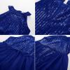 imageGRACE KARIN Girls Halter Neck Sequin Dress 614Y Kids Fancy Formal Party Christmas Sparkly Pageant Birthday DressesRoyal Blue
