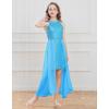 imageGRACE KARIN Girls Halter Neck Sequin Dress 614Y Kids Fancy Formal Party Christmas Sparkly Pageant Birthday DressesSky Blue