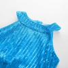 imageGRACE KARIN Girls Halter Neck Sequin Dress 614Y Kids Fancy Formal Party Christmas Sparkly Pageant Birthday DressesSky Blue