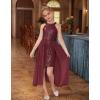 imageGRACE KARIN Girls Halter Neck Sequin Dress 614Y Kids Fancy Formal Party Christmas Sparkly Pageant Birthday DressesWine Red