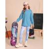 imageGRACE KARIN Girls Hoodie  Leggings Set Teen Long Sleeve Fashion Sweatshirts Sweatpant Fall Outfit Winter Clothing 614Dusty Blue