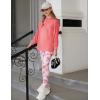 imageGRACE KARIN Girls Hoodie  Leggings Set Teen Long Sleeve Fashion Sweatshirts Sweatpant Fall Outfit Winter Clothing 614Dusty Pink