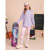 imageGRACE KARIN Girls Hoodie  Leggings Set Teen Long Sleeve Fashion Sweatshirts Sweatpant Fall Outfit Winter Clothing 614Light Purple
