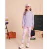 imageGRACE KARIN Girls Hoodie  Leggings Set Teen Long Sleeve Fashion Sweatshirts Sweatpant Fall Outfit Winter Clothing 614Light Purple