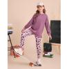 imageGRACE KARIN Girls Hoodie  Leggings Set Teen Long Sleeve Fashion Sweatshirts Sweatpant Fall Outfit Winter Clothing 614Purple