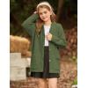 imageGRACE KARIN Girls Open Front Cardigan Long Sleeve Popcorn Knit Sweaters Outwear Coat with PocketsGreen