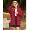 imageGRACE KARIN Girls Open Front Cardigan Long Sleeve Popcorn Knit Sweaters Outwear Coat with PocketsRed