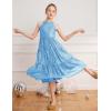 imageGRACE KARIN Girls Sequin Dress Formal Party Elegant Fancy Girls Maxi Long Dress for 514YBlue