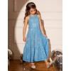 imageGRACE KARIN Girls Sequin Dress Formal Party Elegant Fancy Girls Maxi Long Dress for 514YBlue