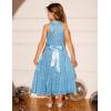imageGRACE KARIN Girls Sequin Dress Formal Party Elegant Fancy Girls Maxi Long Dress for 514YBlue