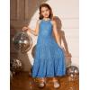 imageGRACE KARIN Girls Sequin Dress Formal Party Elegant Fancy Girls Maxi Long Dress for 514YDeep Blue