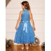 imageGRACE KARIN Girls Sequin Dress Formal Party Elegant Fancy Girls Maxi Long Dress for 514YDeep Blue