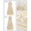imageGRACE KARIN Girls Sequin Dress Formal Party Elegant Fancy Girls Maxi Long Dress for 514YLight Gold