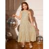 imageGRACE KARIN Girls Sequin Dress Formal Party Elegant Fancy Girls Maxi Long Dress for 514YLight Gold