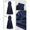 imageGRACE KARIN Girls Sequin Dress Formal Party Elegant Fancy Girls Maxi Long Dress for 514YNavy Blue