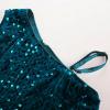 imageGRACE KARIN Girls Sequin Dress One Shoulder Wedding Party Gown with Hair Bow 512YDark Teal