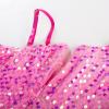 imageGRACE KARIN Girls Sequin Dress One Shoulder Wedding Party Gown with Hair Bow 512YSoft Pink Iridescent