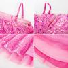 imageGRACE KARIN Girls Sequin Dress One Shoulder Wedding Party Gown with Hair Bow 512YSoft Pink Iridescent