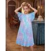 imageGRACE KARIN Girls Sequin Dress Short Flutter Sleeve Flare Silhouette Midi Dress with Hairbow 512YMermaid