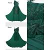 imageGRACE KARIN Girls Sequin Formal Dress Sequin Pageant Wedding Guest Dresses Birthday Fancy One Shoulder Dress Size 614Green