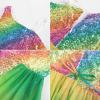 imageGRACE KARIN Girls Sequin Formal Dress Sequin Pageant Wedding Guest Dresses Birthday Fancy One Shoulder Dress Size 614Multicolor Rainbow