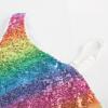 imageGRACE KARIN Girls Sequin Formal Dress Sequin Pageant Wedding Guest Dresses Birthday Fancy One Shoulder Dress Size 614Multicolor Rainbow