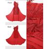 imageGRACE KARIN Girls Sequin Formal Dress Sequin Pageant Wedding Guest Dresses Birthday Fancy One Shoulder Dress Size 614Red