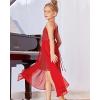 imageGRACE KARIN Girls Sequin Formal Dress Sequin Pageant Wedding Guest Dresses Birthday Fancy One Shoulder Dress Size 614Red