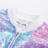 imageGRACE KARIN Girls Sequin Jacket Kids Bomber Zip Outwear Sparkle Fall Costume Top Dress Coat Size 514Mermaid