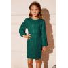imageGRACE KARIN Girls Sparkly Sequin Formal Dress Long Sleeve Bodycon Fancy Party Dress 514YGreen