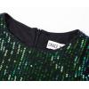 imageGRACE KARIN Girls Sparkly Sequin Formal Dress Long Sleeve Bodycon Fancy Party Dress 514YGreen Multicolor