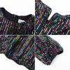imageGRACE KARIN Girls Sparkly Sequin Formal Dress Long Sleeve Bodycon Fancy Party Dress 514YMulticolor Black