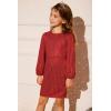 imageGRACE KARIN Girls Sparkly Sequin Formal Dress Long Sleeve Bodycon Fancy Party Dress 514YRed