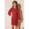 imageGRACE KARIN Girls Sparkly Sequin Formal Dress Long Sleeve Bodycon Fancy Party Dress 514YRed