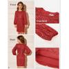 imageGRACE KARIN Girls Sparkly Sequin Formal Dress Long Sleeve Bodycon Fancy Party Dress 514YRed
