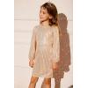 imageGRACE KARIN Girls Sparkly Sequin Formal Dress Long Sleeve Bodycon Fancy Party Dress 514YRose Gold