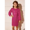 imageGRACE KARIN Girls Sparkly Sequin Formal Dress Long Sleeve Bodycon Fancy Party Dress 514YRose Red