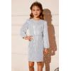 imageGRACE KARIN Girls Sparkly Sequin Formal Dress Long Sleeve Bodycon Fancy Party Dress 514YSilver