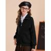 imageGRACE KARIN Girls Sweater Cardigan Uniform Zip Up Knit Fall Kid Jacket Size 614Black