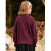 imageGRACE KARIN Girls Sweater Cardigan Uniform Zip Up Knit Fall Kid Jacket Size 614Burgundy
